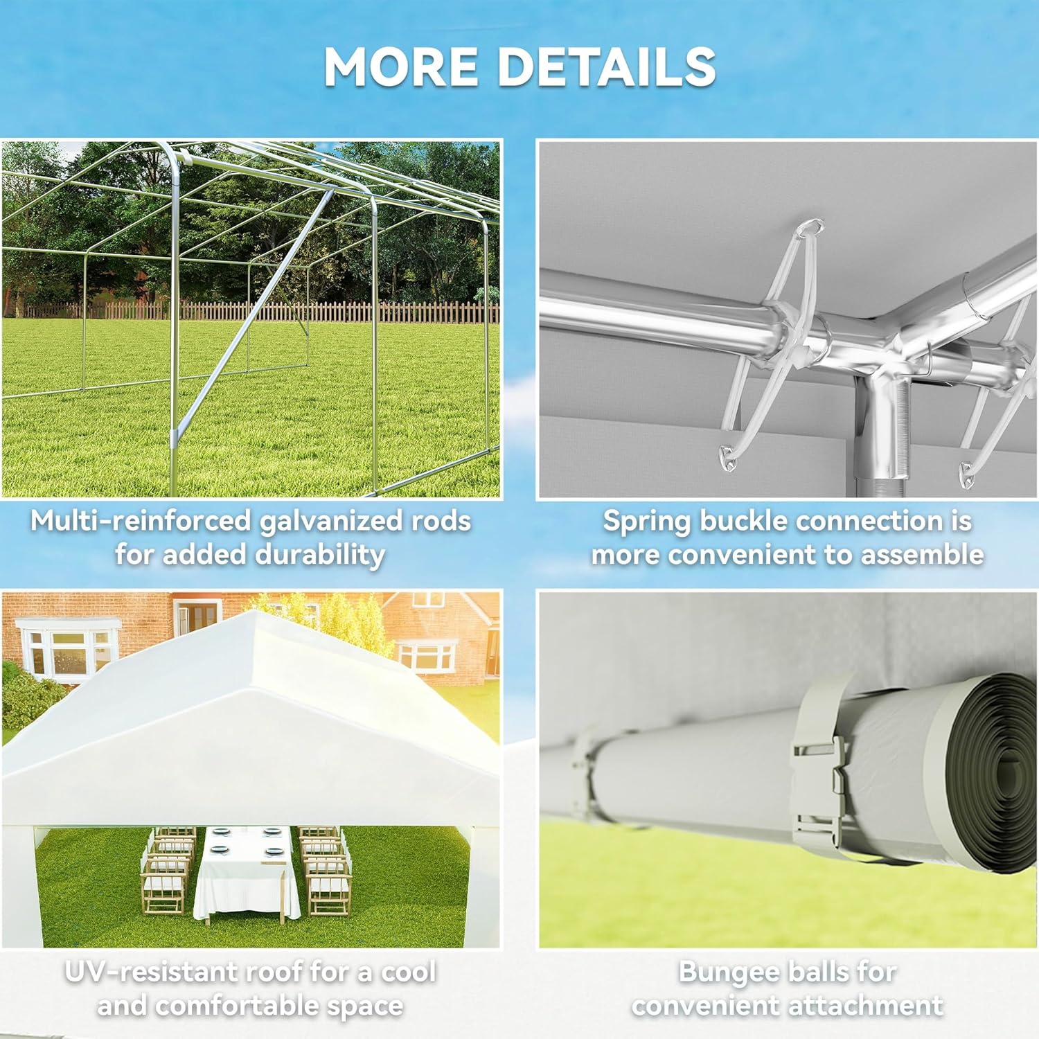 Outsunny 23 x 39 ft Heavy Duty Party Tent Outdoor Gazebo Wedding Tent Event Shelter Carport BBQ with Removable Sidewalls & Windows, Outside Waterproof Canopy for Parties, White