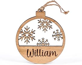 Personalised Christmas Bauble, Christmas Tree Wooden Ornament, Xmas Hanging Decoration, Unique Seasonal Gift