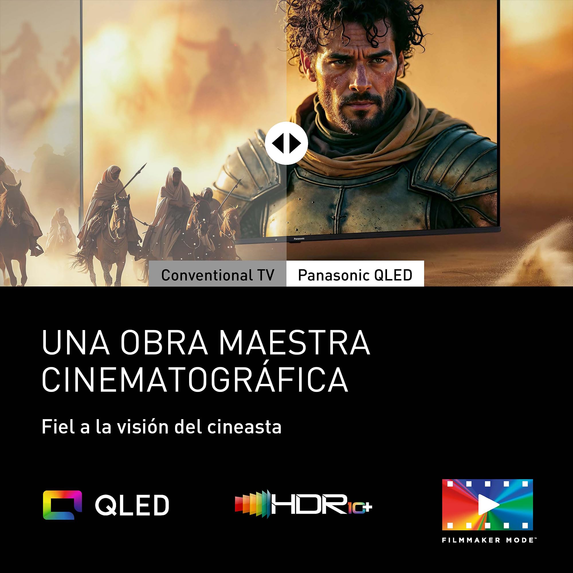 Panasonic Premium TV-43W85BEZC, Serie W85B, 43 Pulgadas, Smart TV 4K Ultra HD QLED, 120 Hz, Fire TV, Dolby Vision y Atmos, Modo Juego Extremo, Compatible con Alexa, Apple, Bluetooth, Negro