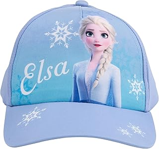 Disney - Gorra de Frozen para niña, diseño de Elsa Frozen, color azul, azul, Talla única