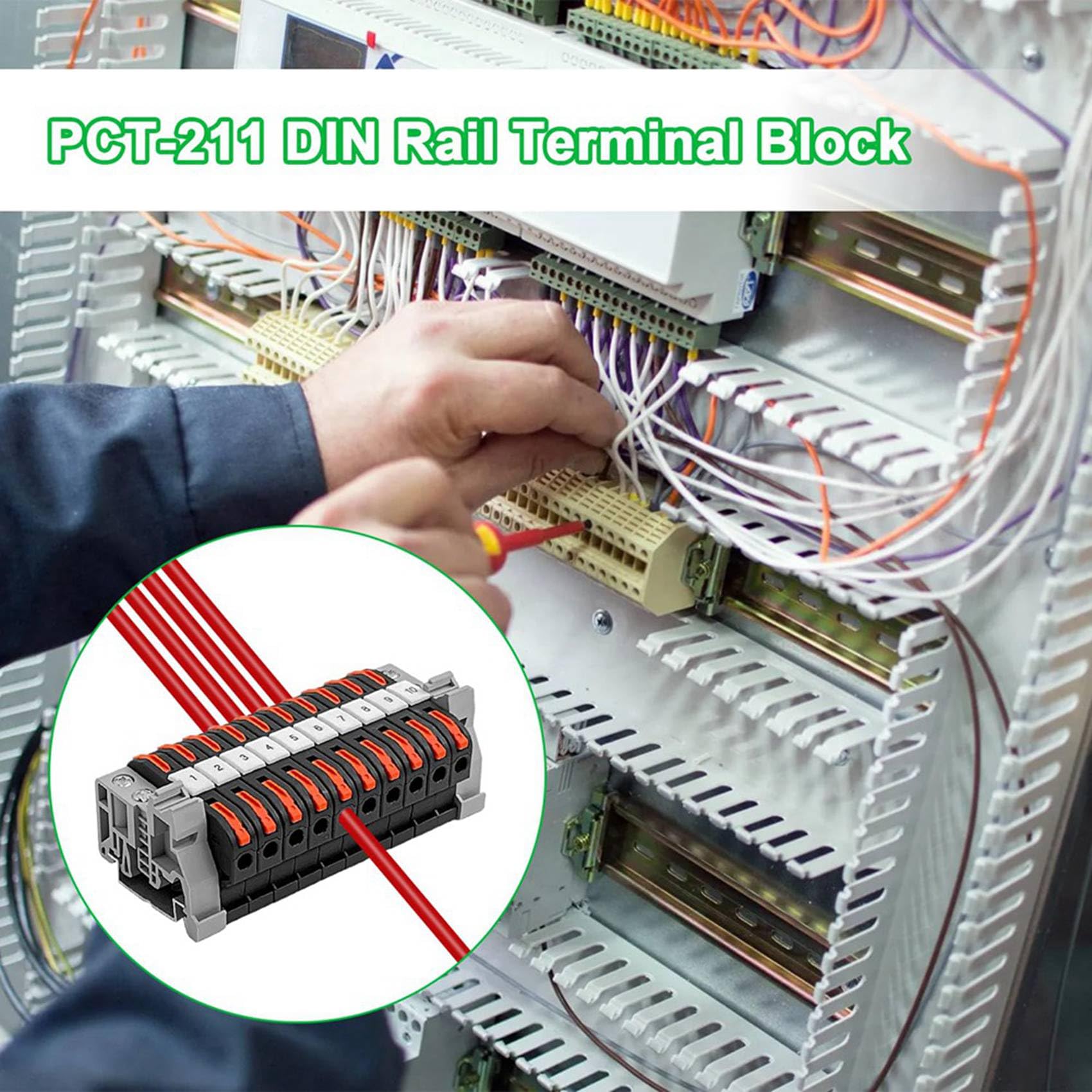 Zestaw 240 Zacisków na Szynę DIN, 0,08-4 Mm² -211 Zacisków na Szynę DIN, Zestaw Czarnej Listwy Zaciskowej, Blok Połączeń Elektrycznych