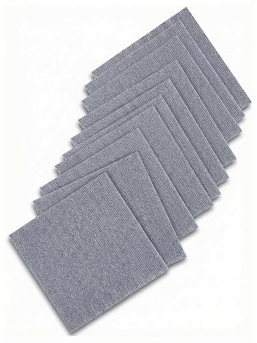 RENODY 12x12 Light Gray Peel and Stick Carpet Squares (10-Pack)