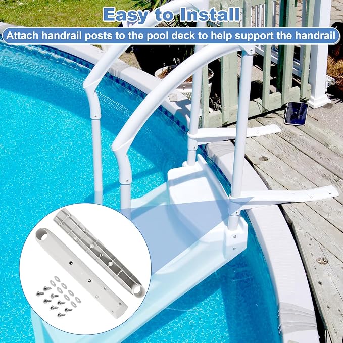 Soporte para barandilla piscina 2 unidades miniatura 5