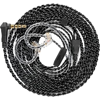 KZ ZS10 Pro IEM Cable 2 Meter Long In-Ear Monitor Cable CCZ C01 4N OFC Upgraded Earphone Cable for ZSN PRO X Castor EDX PRO ZS12 PRO X ZS10 PRO-X ZAR ZAS CCA CRA 6.6ft QDC Pins with