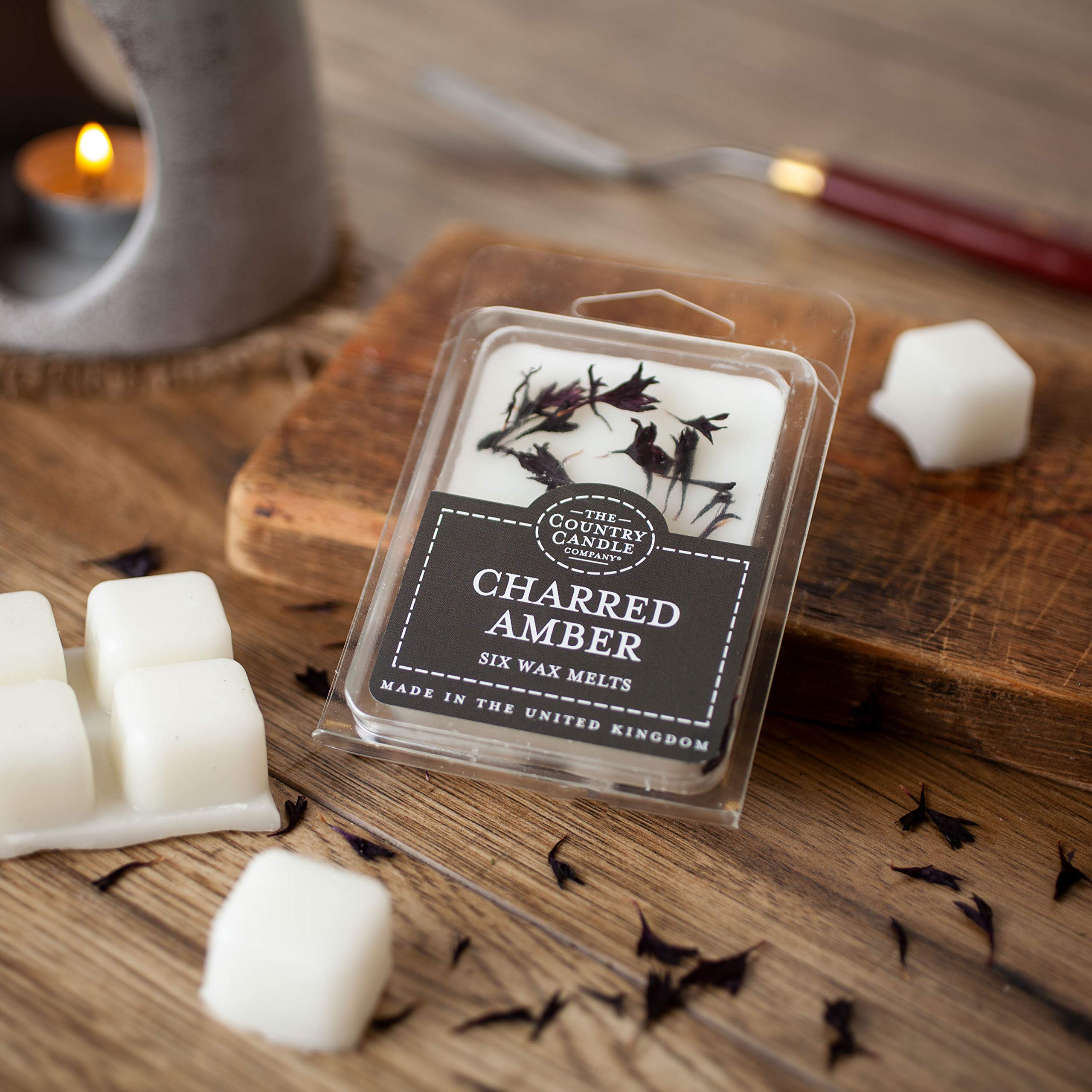 The Country Candle Company Pastels Wax Melts – Charred Amber Scented, Up to 60 Hours Burn Time