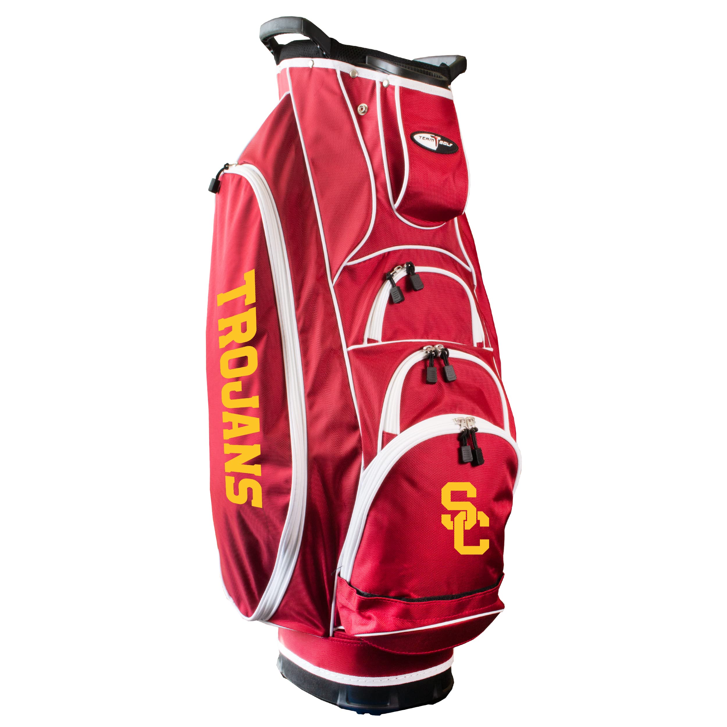 Team Golf NCAA Southern California Albatross Golf Bag Lightweight, 10-Way Club Divider, Spring Action Stand, Insulated Cooler Pocket, Velcro Glove and Umbrella Holder & Lift Assist Handles