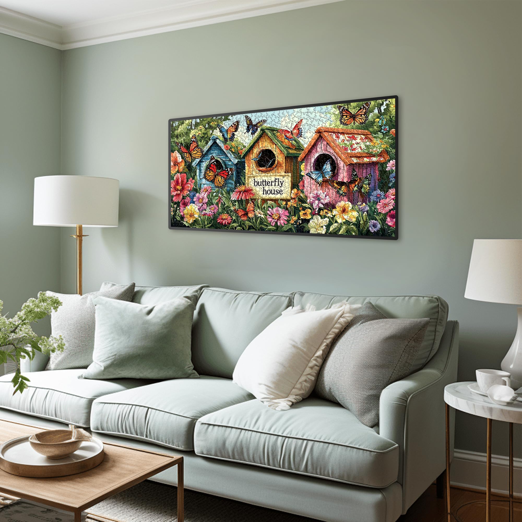 Ginfonr 1000 Piece Jigsaw Puzzles for Adults, BUTTERFLY HAVEN - Image 3