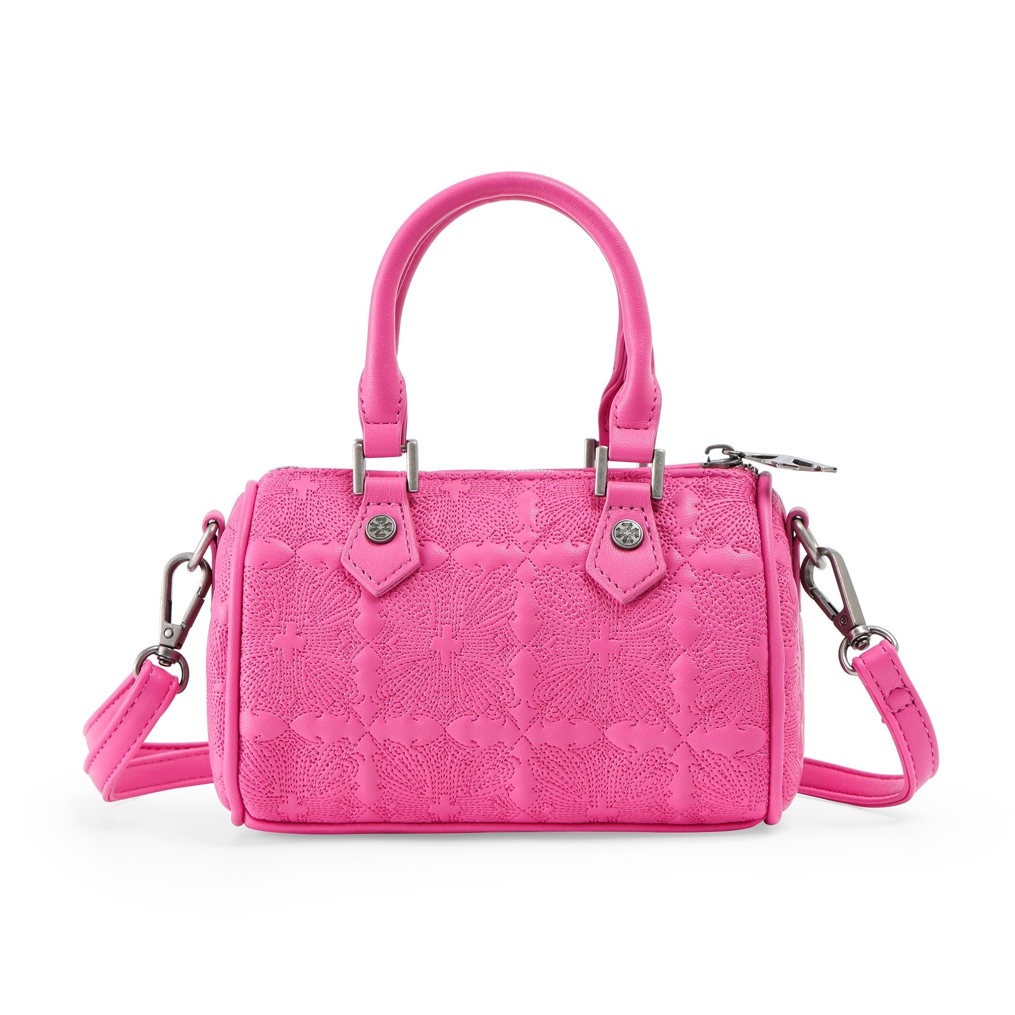 Von Dutch Womens Hanna Hand Bag – Stylish Handbag with Adjustable Strap, Spacious Interior, and Iconic Logo Design (Hot Pink)