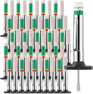 Tellegloww 50 Pack Color Coded Tire Tread Depth Gauges - Accurate 1/32" Precision for Cars Trucks Motorcycles White Green