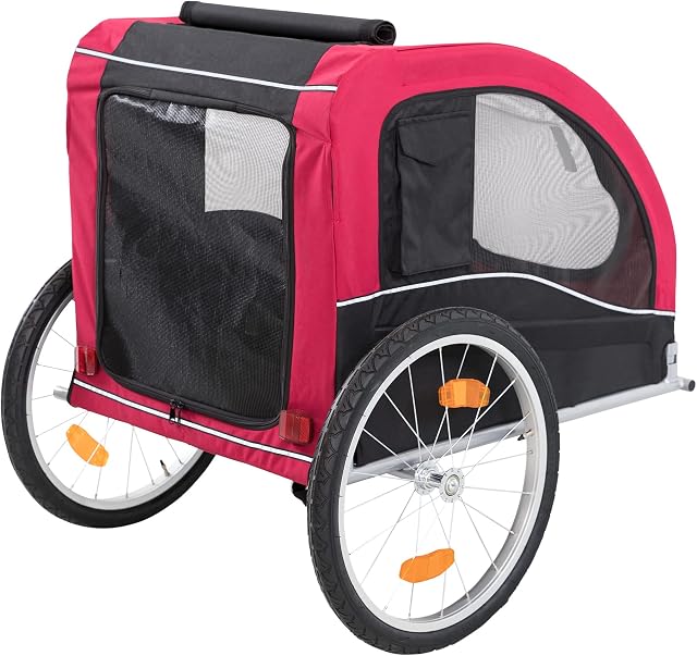 Foto 7 de 8 de Trixie Tráiler Bicicleta, 58 x 52 × 79 cm, Rojo y Negro, L