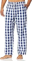 Nautica Men's 100% Cotton Plaid Sleep Pajama Pants - Soft Woven Elastic Waistband with Pockets