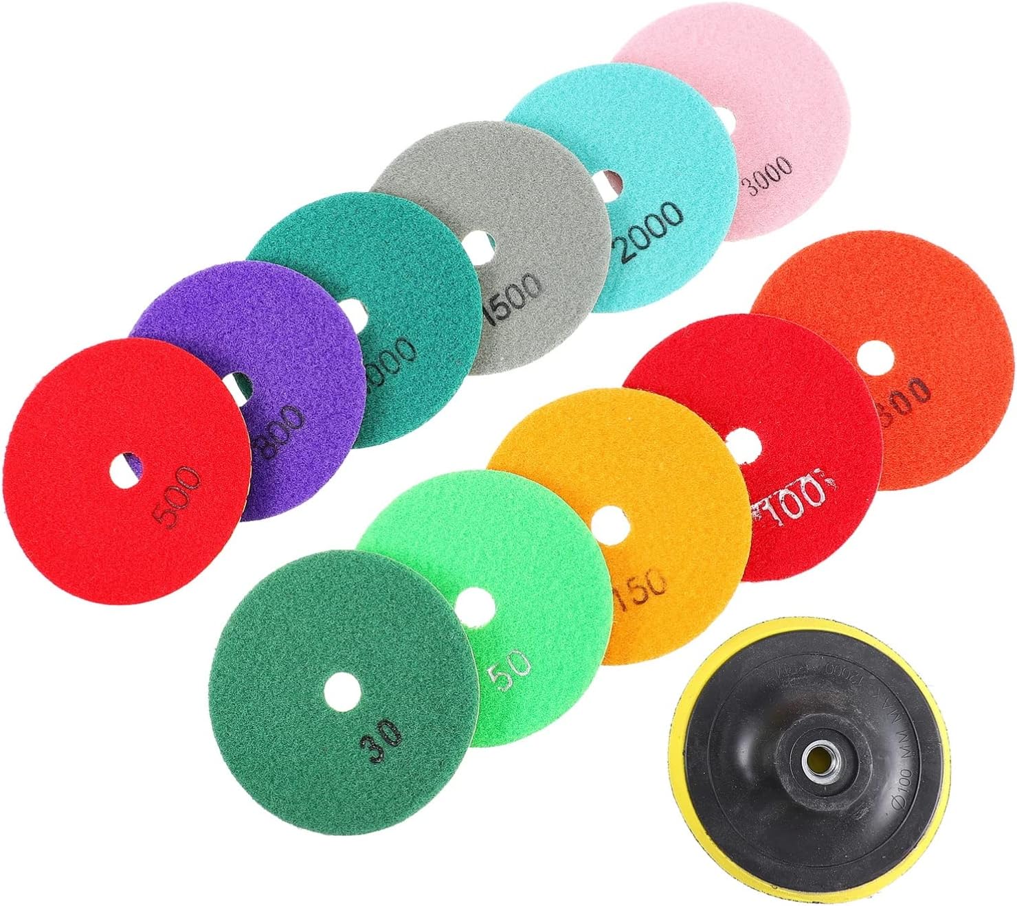 Angoily 12pcs Buffing Polishing Kit Disc Granite Grinder