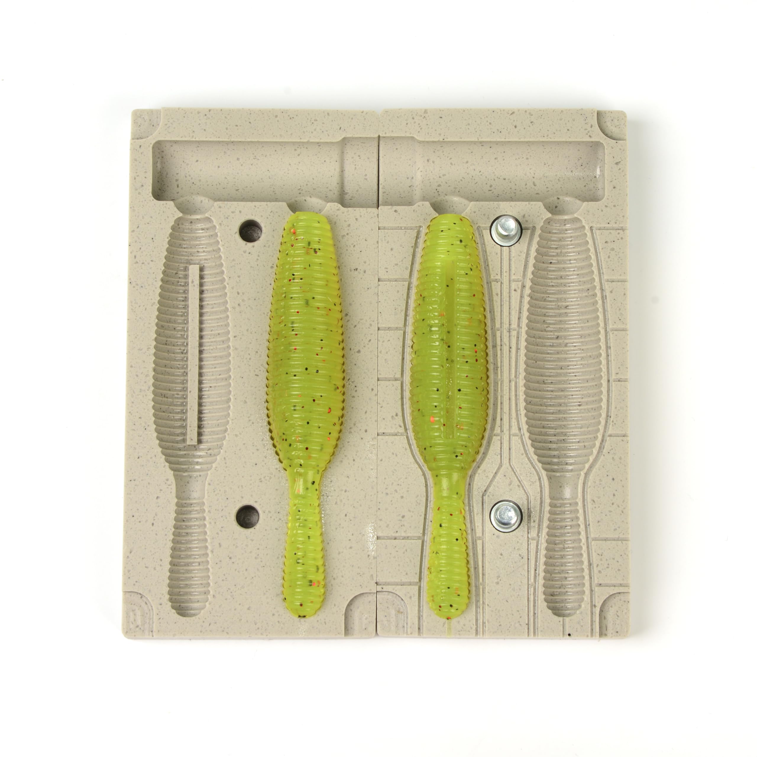 Soft Plastiс - Moldes para hacer señuelos de inyección, señuelos de pesca, 2 cavidades Yamatanuki Stick Bait 3,5 pulgadas
