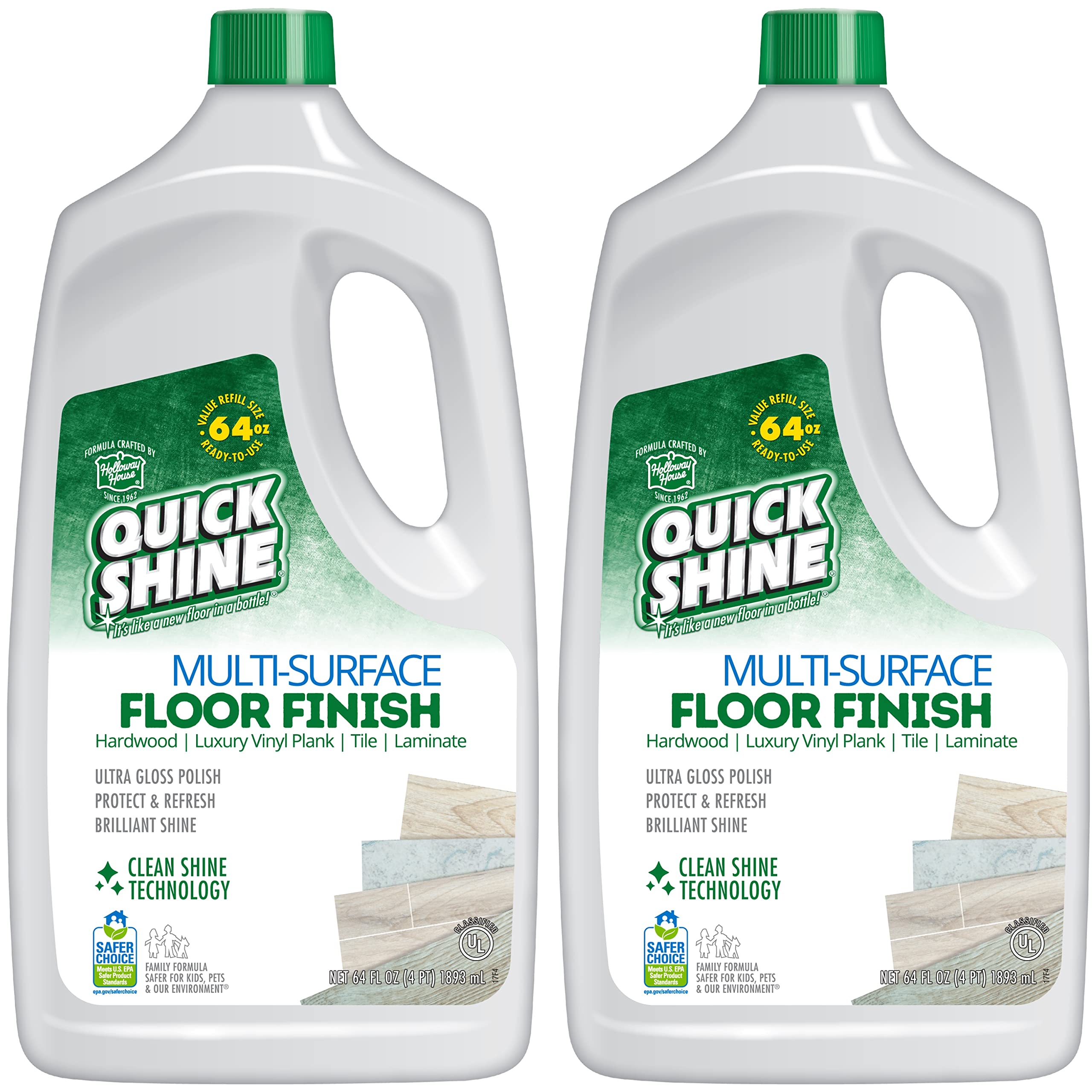 Buy Quick Shine Multi Surface Floor Finish 64oz, 2Pk Cleaner & Polish