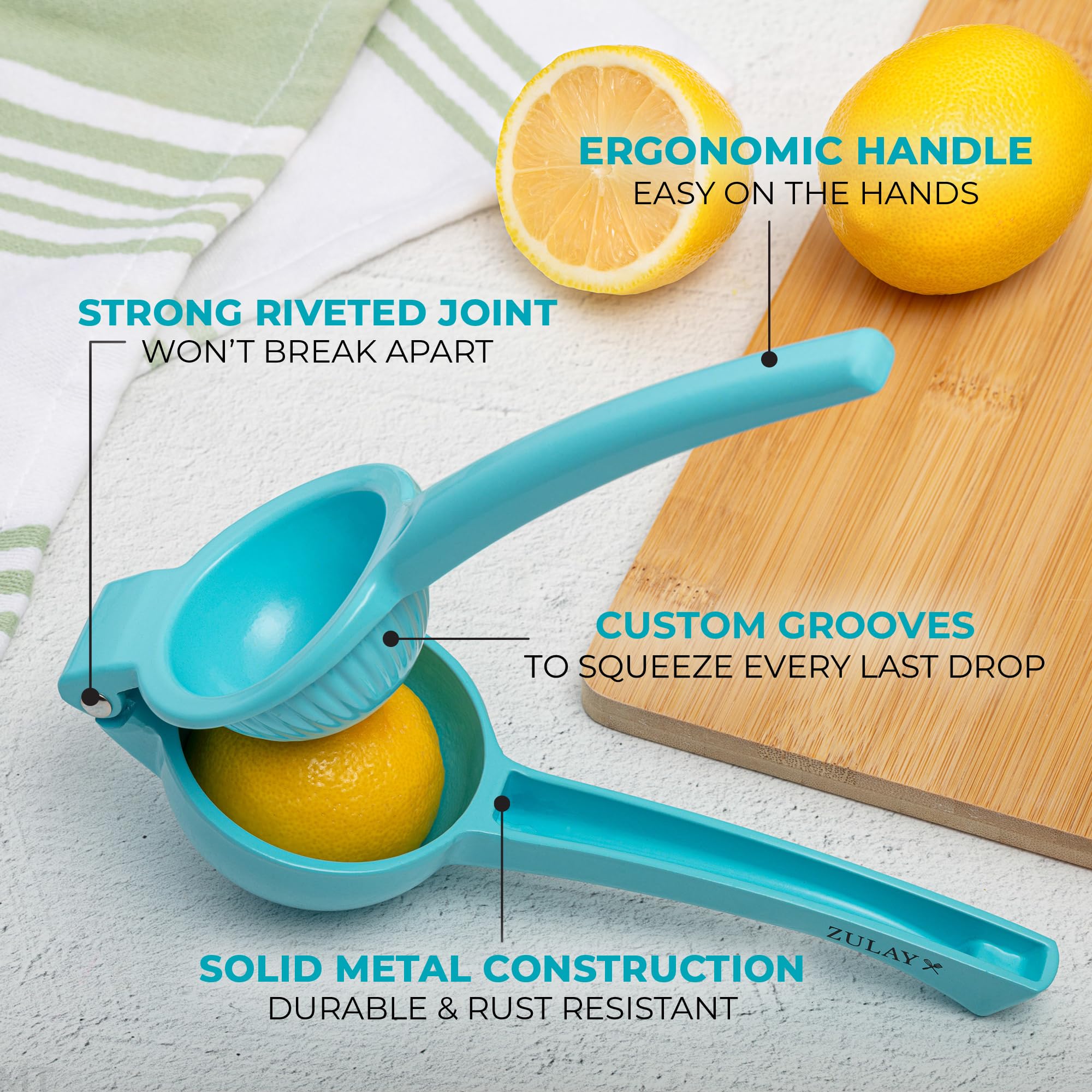 Amazon.com: Zulay Premium Quality Metal Lemon Squeezer, Citrus