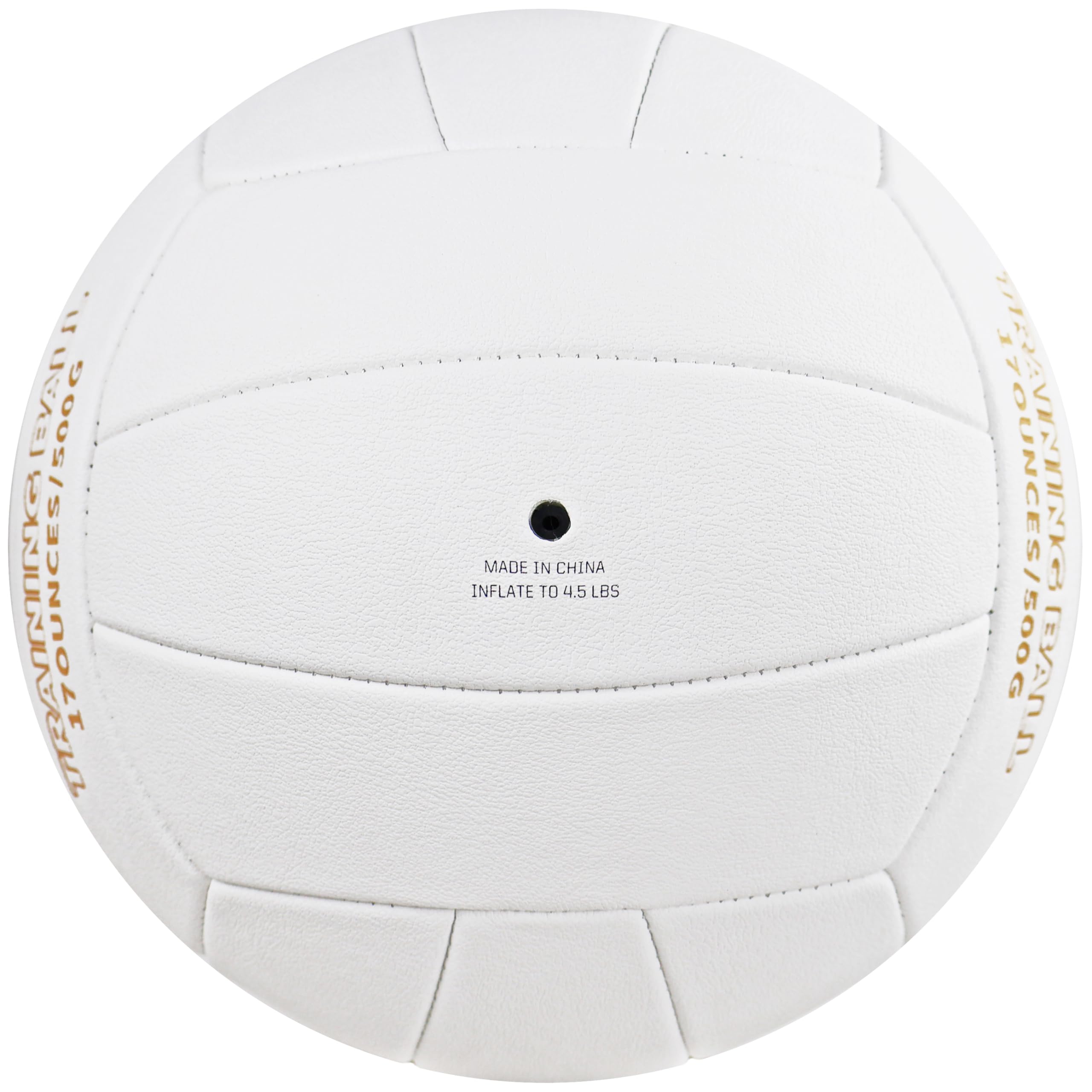 RUN2PEAK Pallone da pallavolo pesante ufficiale, misura 5, per allenamento, pallavolo, colore: bianco e oro