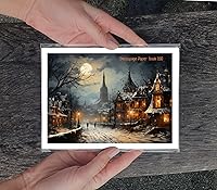 Vista 3 de Decoupage - Paquete de papel (35 hojas de 6 x 8 pulgadas), aldeas victorianas frías de invierno y cielos nocturnos increíbles, Navidad, FLONZ