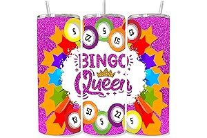 Custom Bingo Queen Tumbler: Unforgettable Gift for Bingo Enthusiasts