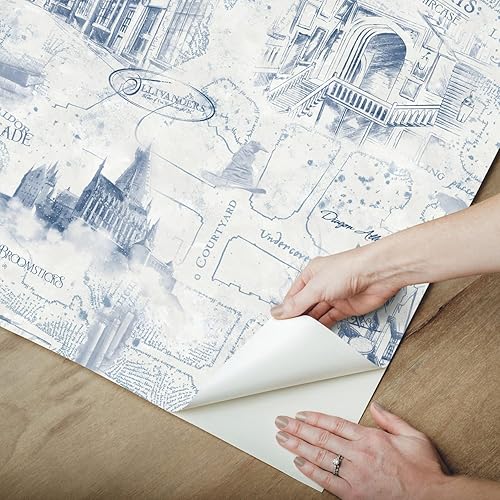 Miniatura 5 de RoomMates RMK12355PL - Papel tapiz de Harry Potter para despegar y pegar, color azul