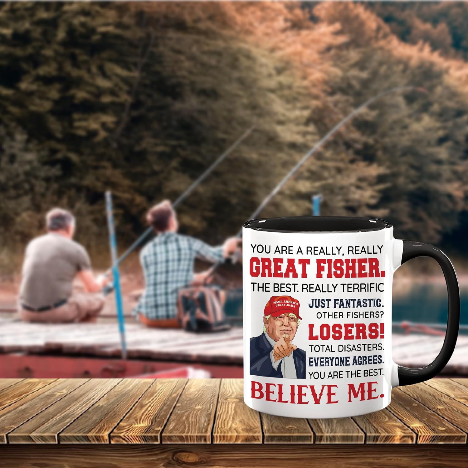 Fisher 11 Oz Mug - Funny Fishing Gifts for Men - Christmas, Birthday, Father's Day Gift for Fisherman - Unique Gifts for Dad, Husband, Grandpa, Son, Friends