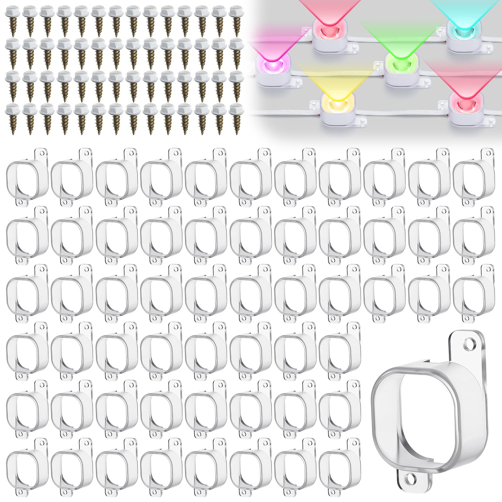 Beeveer 120 Set Light Clips Compatible with Govee H706 H806 Pro Lights