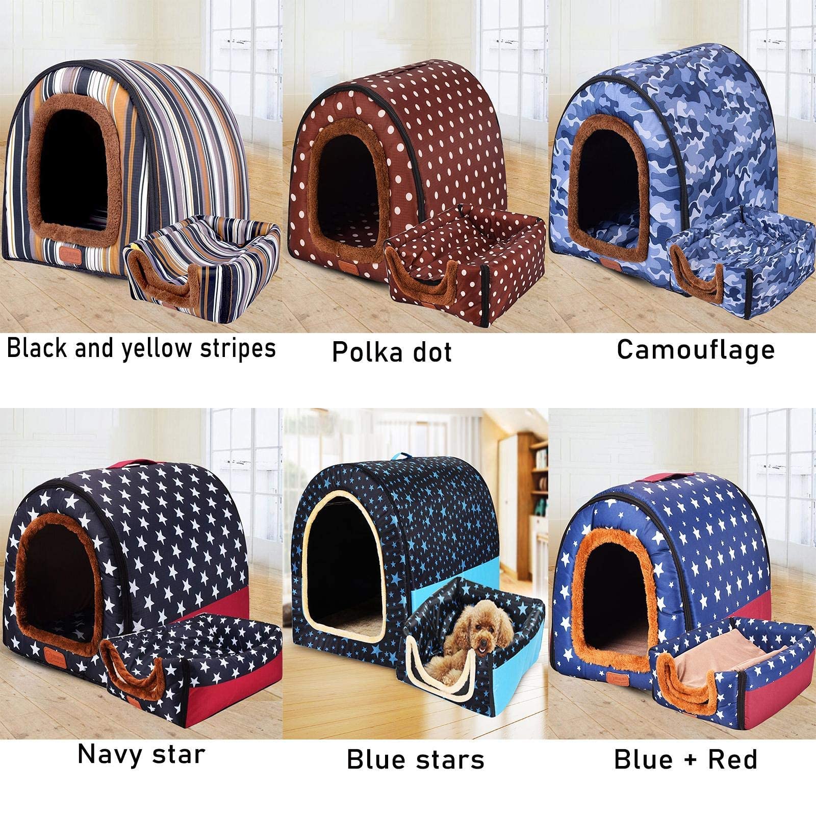 Puppy Love Lit pour Chien Grande Taille Fermé Panier XXL Anti Stress Dehoussable Coussin Apaisant Indestructible Orthopedique Moyen Taille