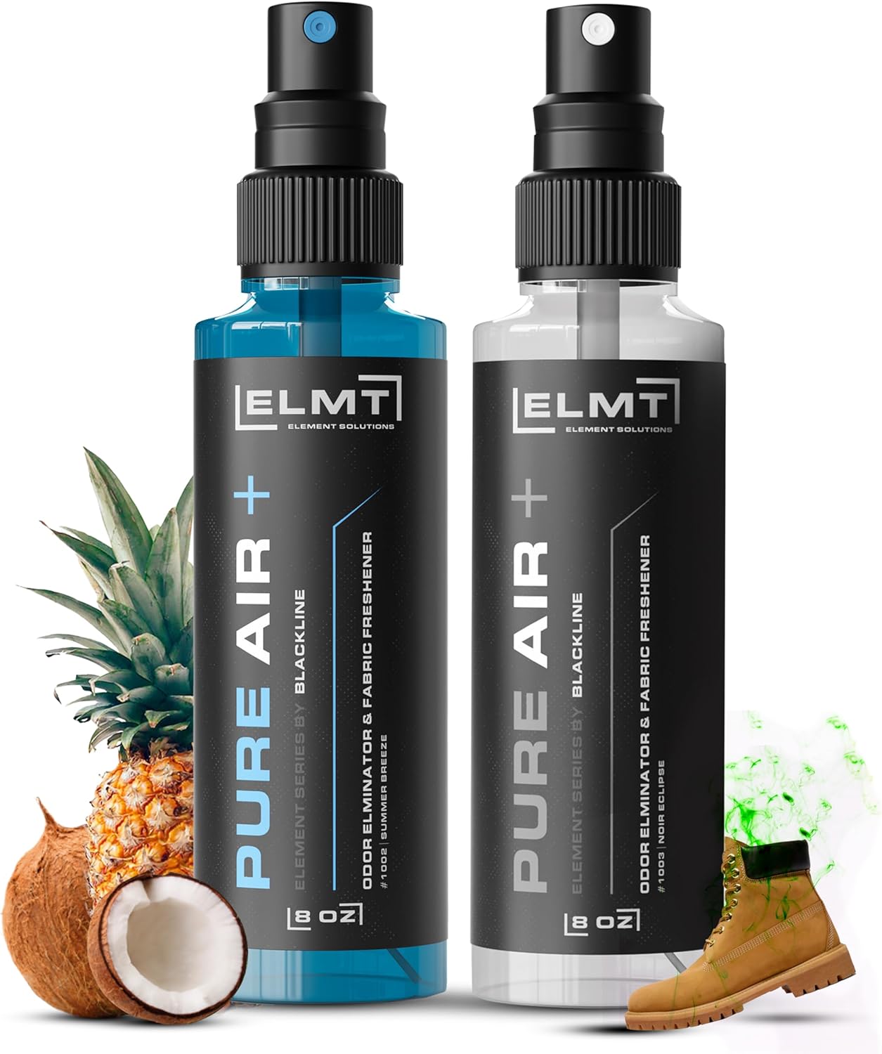 Blackline 4-in-1 Shoe Deodorizer Spray — Multipurpose Car Air Freshener, Shoe Spray for Smelly Shoes, Closets & Non-Washable Items — Residue-free, US-Made, Attacks the Source — 2-Pack (16oz)