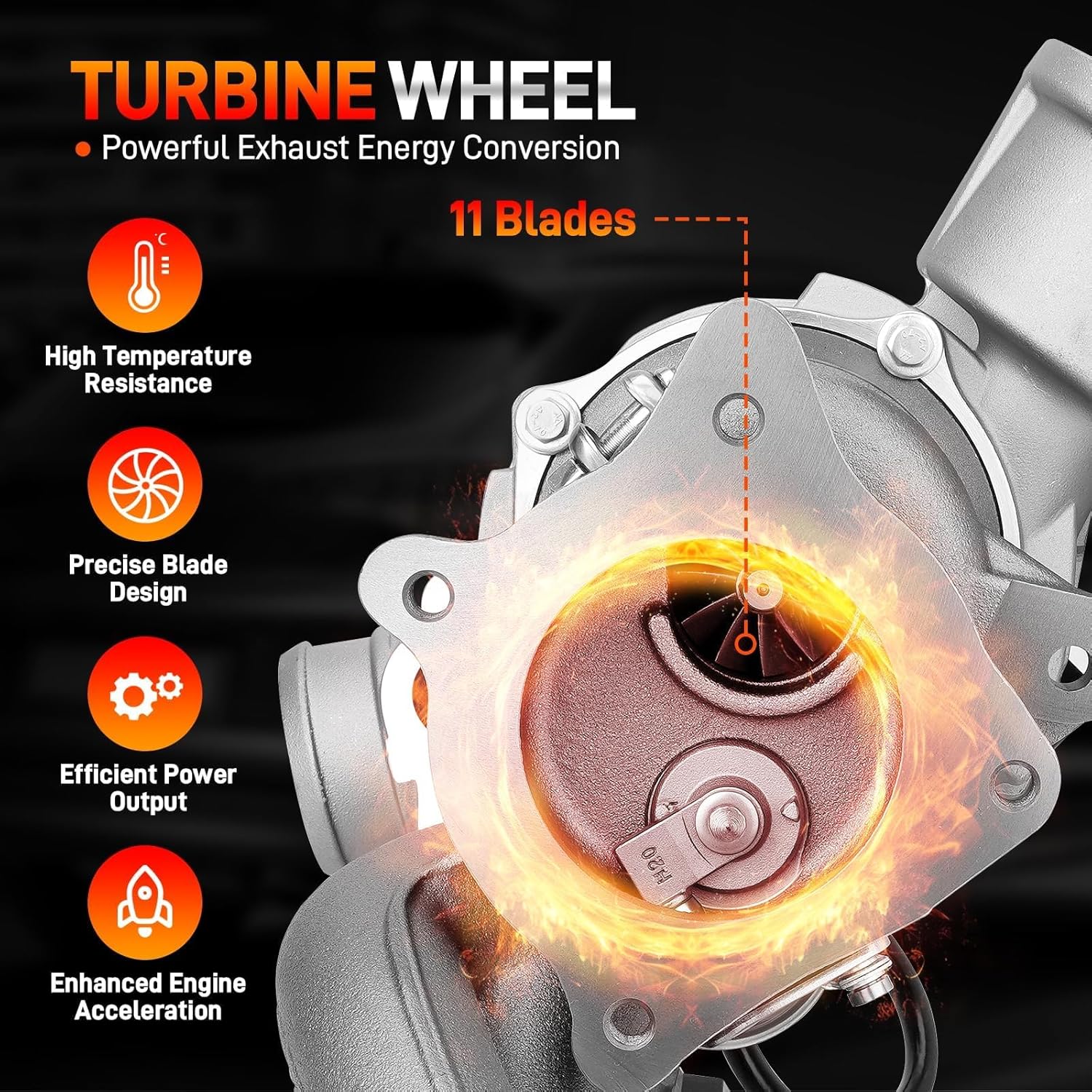 2.0L Turbo Turbocharger Kit with Gaskets Compatible with Audi A4 B7 2.0T BUL BWE BWT 2005-2009, A6 C6 2.0T 2005-2011, SEAT EXEO 2009-2012, Replace for 53039880106 06D145701B