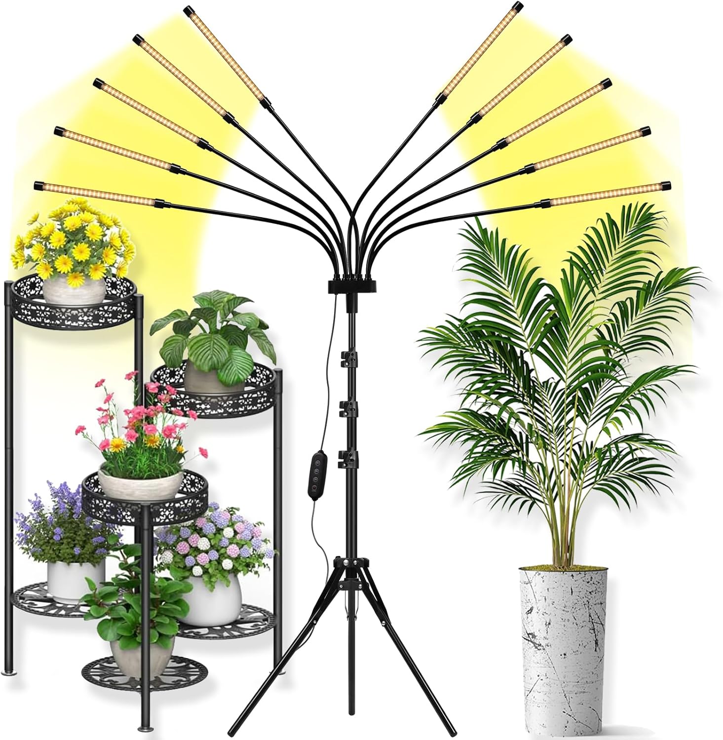 Grow Lights for Indoor Plants 10 Heads 500 LEDs