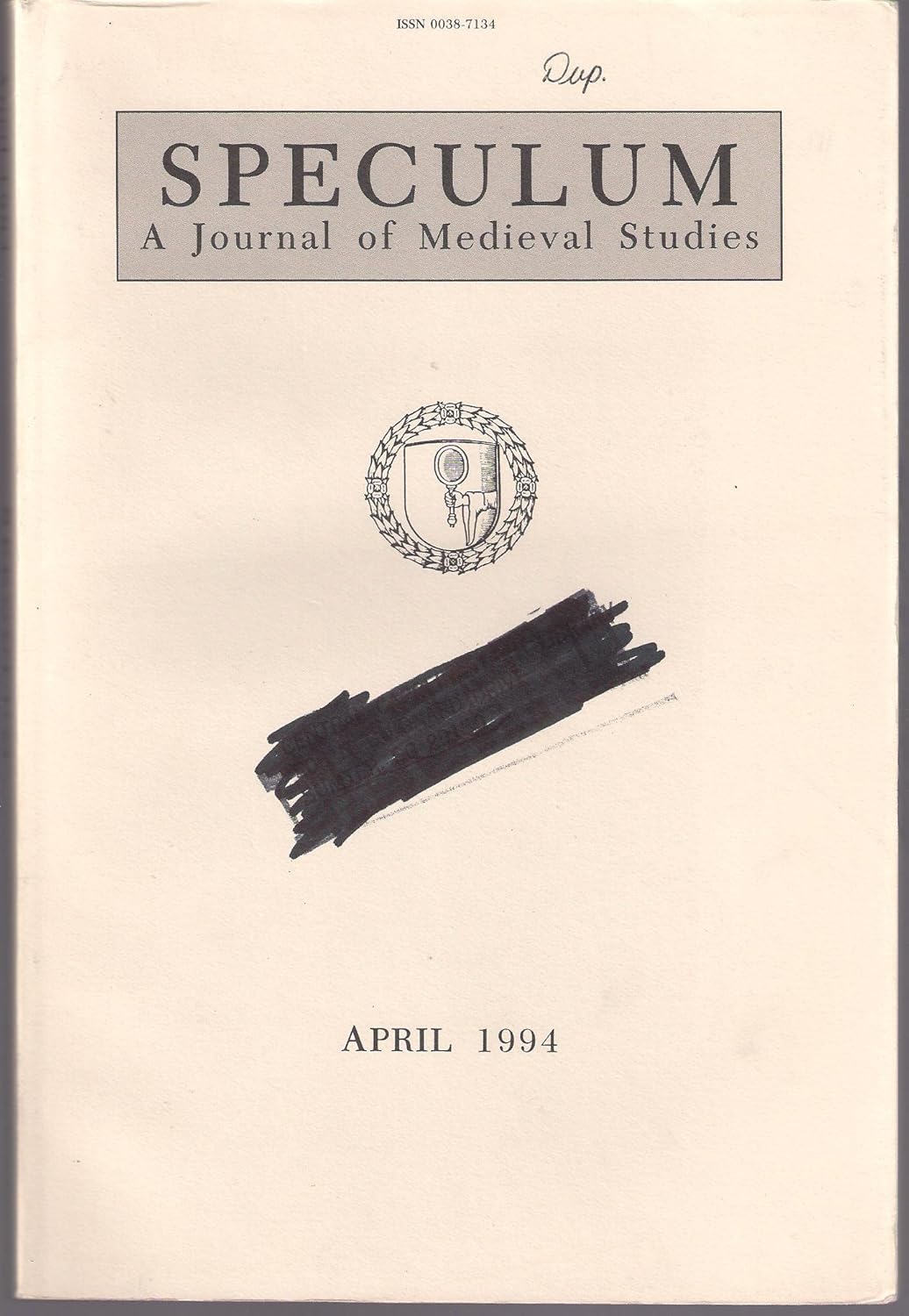 Speculum A Journal Of Medieval Studies, Vol. 69, No. 2, April 1994