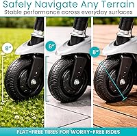 Vista 6 de Vive Patín de movilidad de 3 ruedas – Dispositivo móvil eléctrico para silla de ruedas para adultos – Plegable, colapsable y compacto para viajes