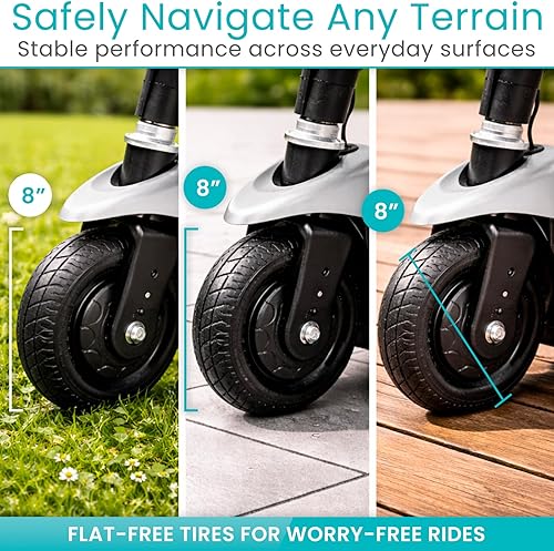 Miniatura 6 de Vive Patín de movilidad de 3 ruedas – Dispositivo móvil eléctrico para silla de ruedas para adultos – Plegable, colapsable y compacto para viajes