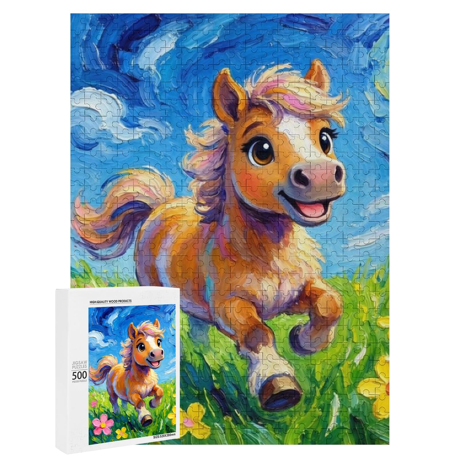 500 Teile Öl Gemälde Stil Blumenstrauß Puzzle - Frühlingsdek