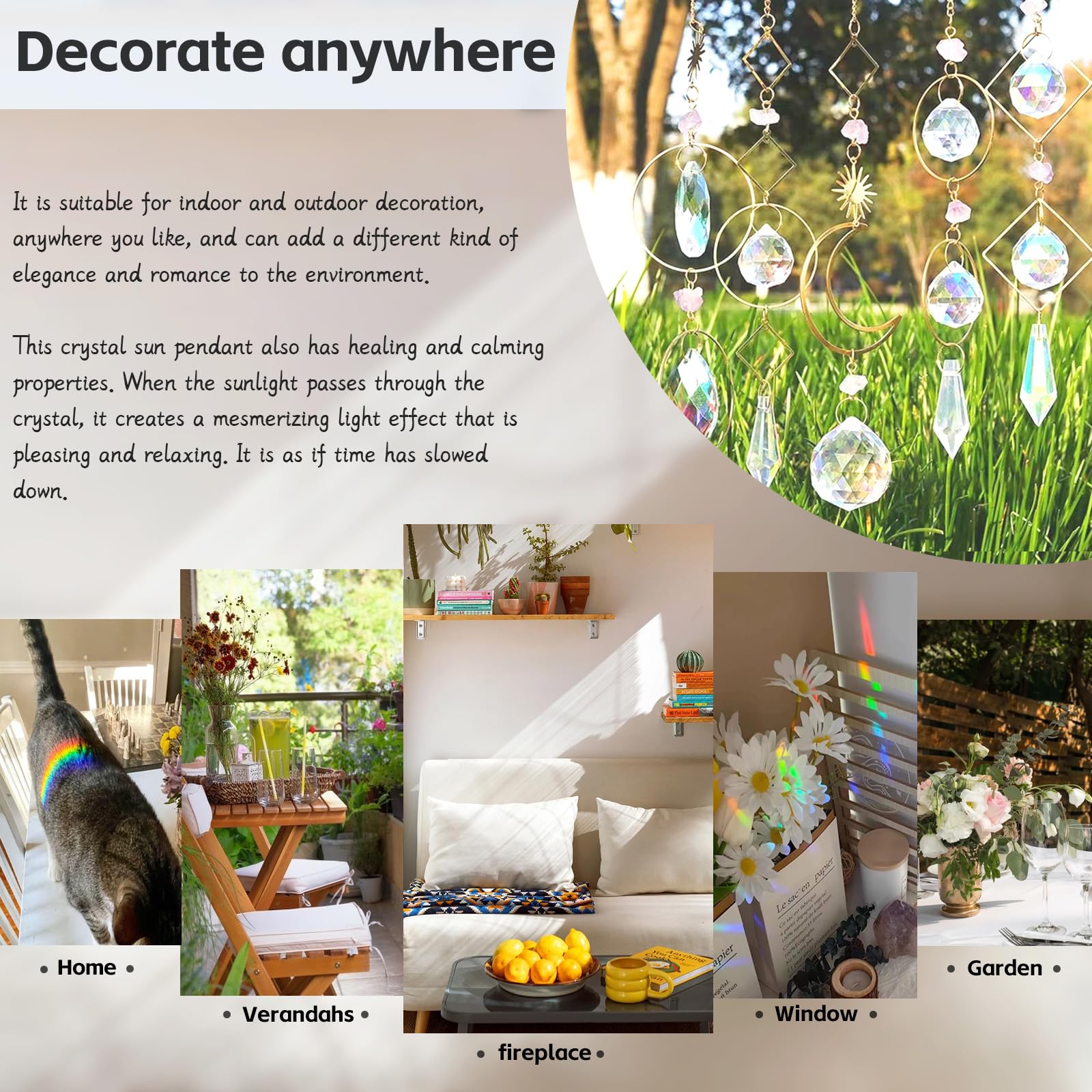 240 PCS fai da te SunCatchers fare kit per Adulti di Acchiappasole Cristallo Kit con Colorful Prisma Perline Arcobaleno Maker per Windows Hanging Garden Decor
