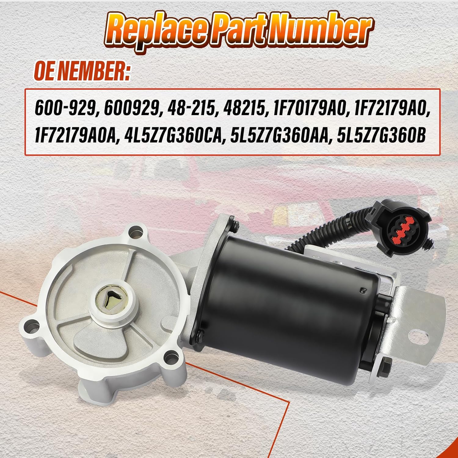 600-929 4WD Transfer Case Motor Compatible with Ford Ranger 2004-2005, Mazda B4000 2004-2009, Replace OE 4L5Z7G360CA, 5L5Z7G360AA, 5L5Z7G360B