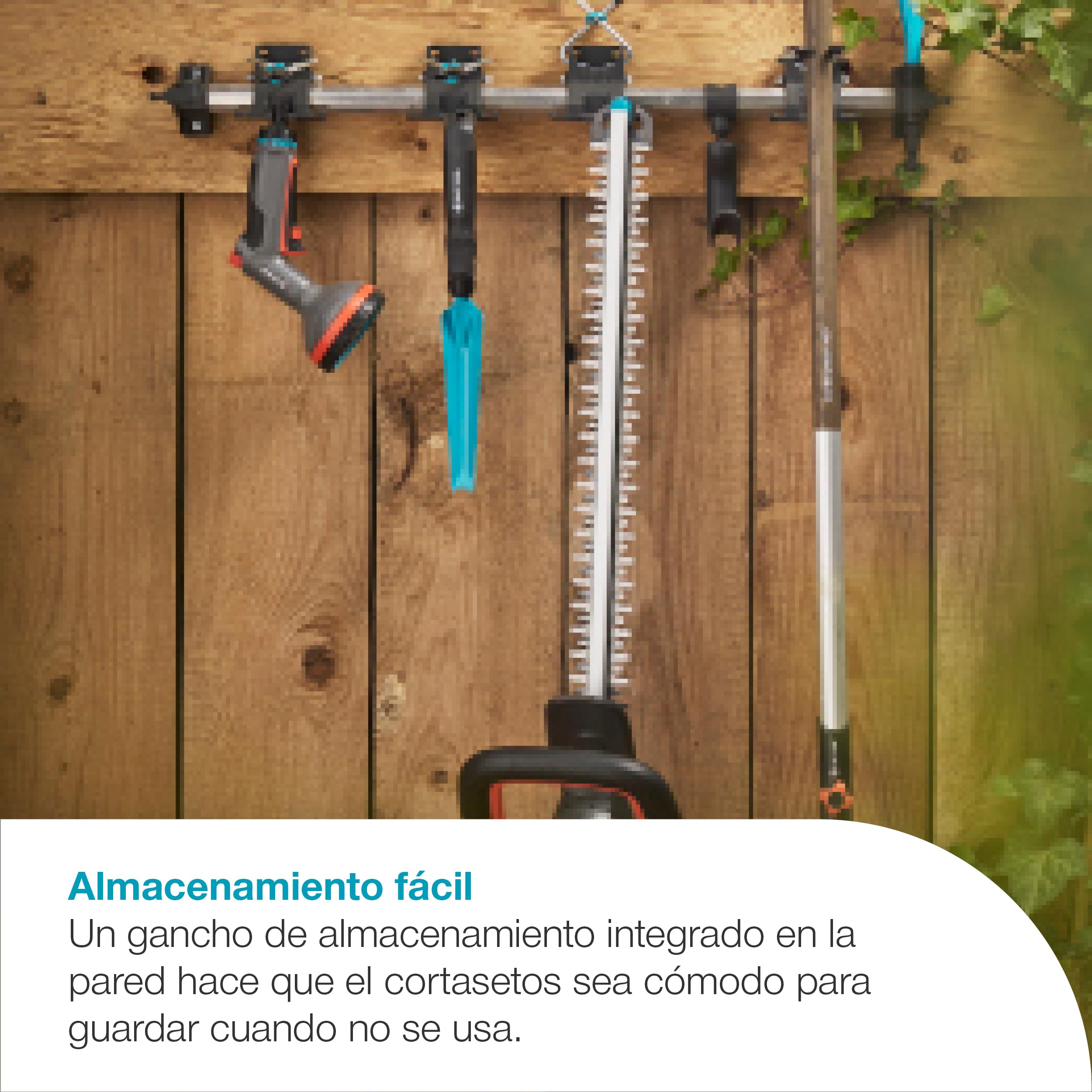Gardena Cortasetos EasyCut 45/18V P4A Solo: Cuchillas de Doble acción, Protector de Punta de la Cuchilla, Ergonómico, Almacenamiento fácil, Sin Cable (14734-55)