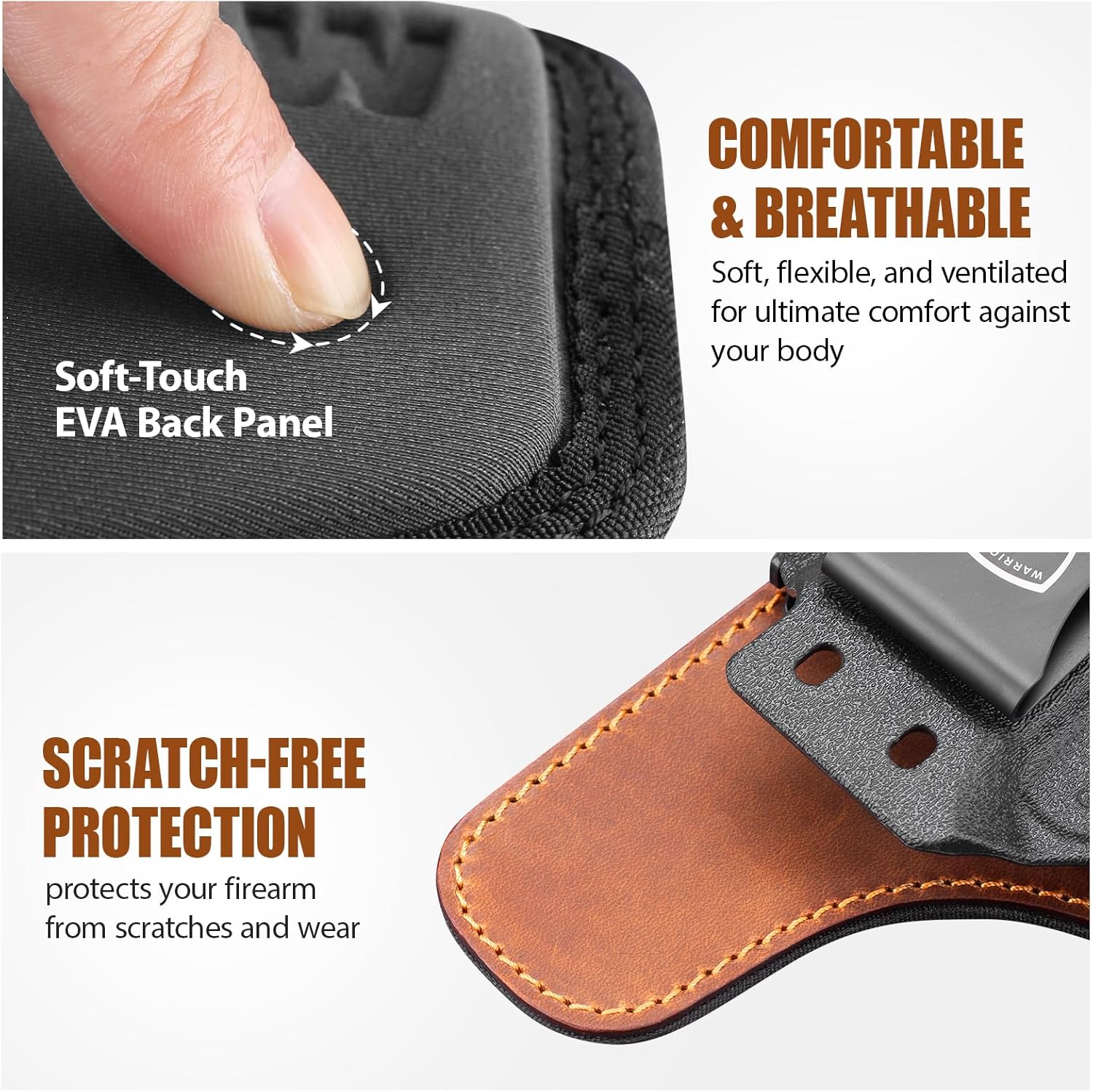 WARRIORLAND IWB Hybrid Holster, Fits Taurus G2C / G3C / G3 / G2s / G3X & XL / PT111 G2 / PT140 G2 - Optics Ready, Concealed Carry Holster, Adj. Height &Cant &Retention | Ultimate Comfort | Right Hand