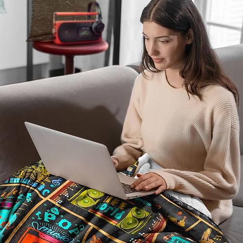 Miniatura 3 de Manta musical de regalo para mujeres y niñas, manta de franela suave, para amantes de la música, regalos para niños y hombres, 50 x 40 pulgadas