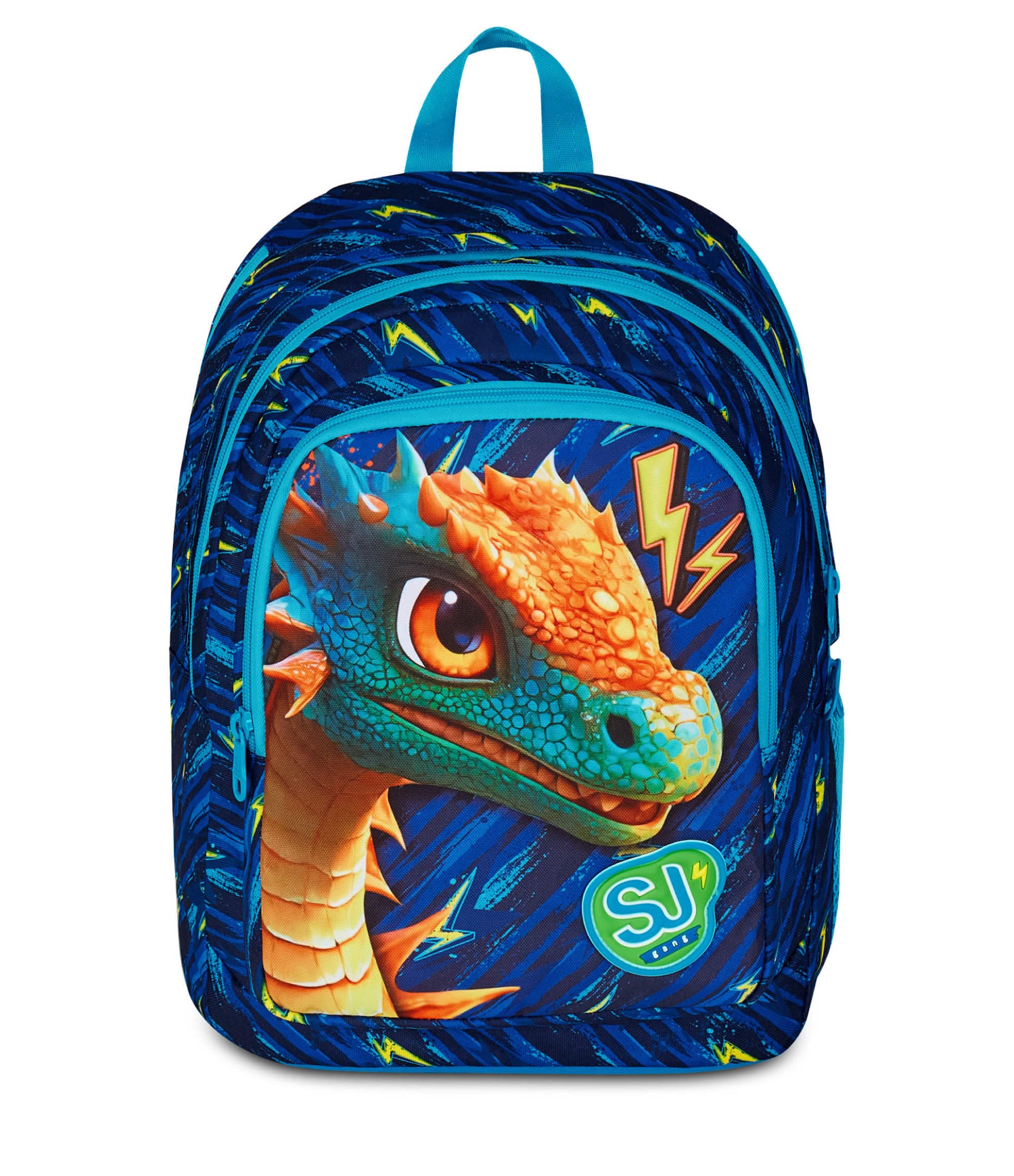 SJ GANG STYLE JAM GANG Zaino Scuola Advanced, Blu, Maxi Ali Estraibili, Doppio Scomparto e Tasca per Borraccia, 29 L, Zaino Scuola Elementare, Zaino Bambino