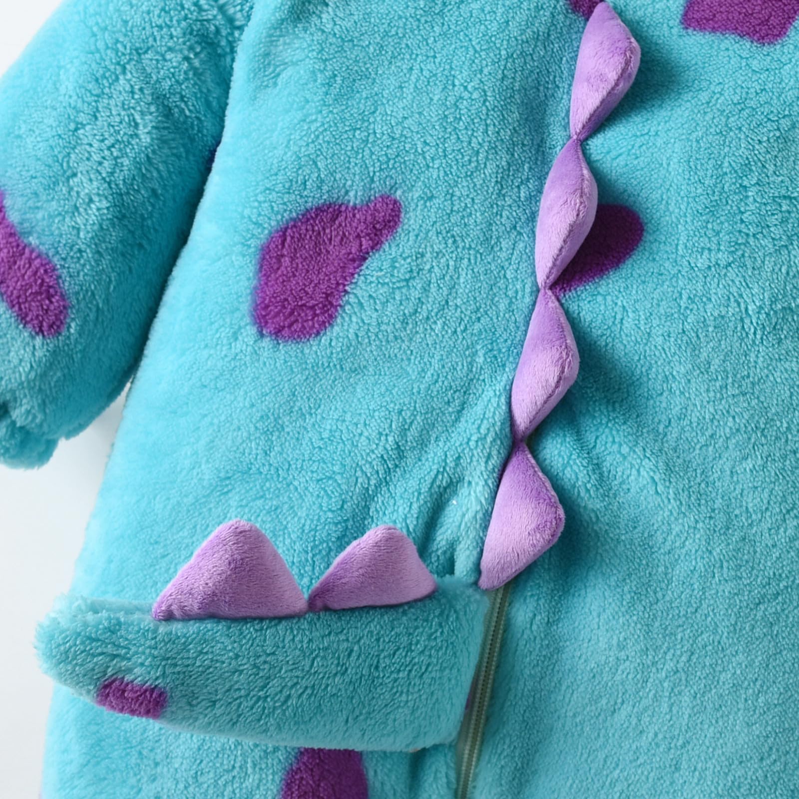 Geagodelia Baby Jungen Mädchen Strampler Overall Tier Monster Kuschelig Fleece Kleidung mit Kapuze Babykleidung Neugeborene Kinder Outfit My First Halloween Winter Herbst