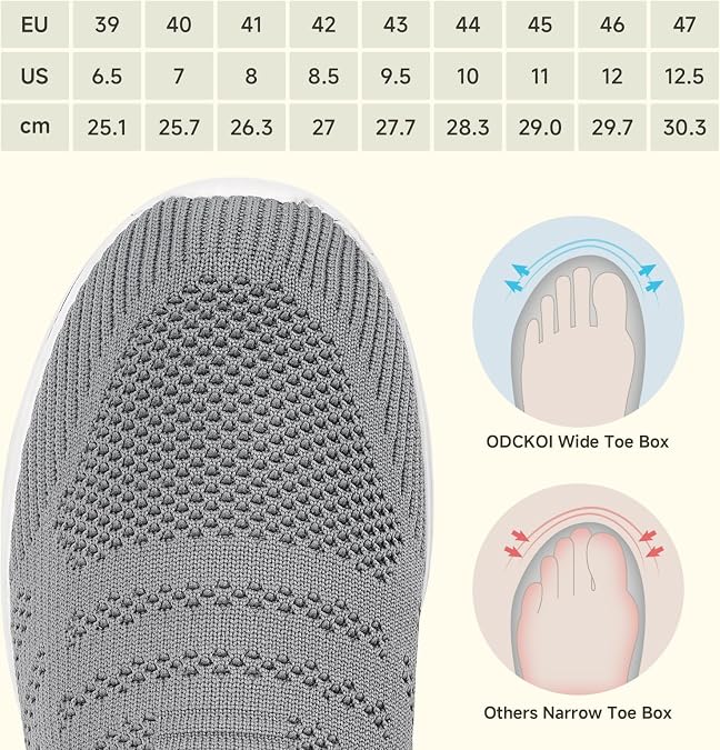 ODCKOI Trainers Men's Hands-Free Trainers Lightweight Breathable Slip On Trainers Men's Comfortable Mesh Casual Shoes Laces Without Tying Sports Shoes