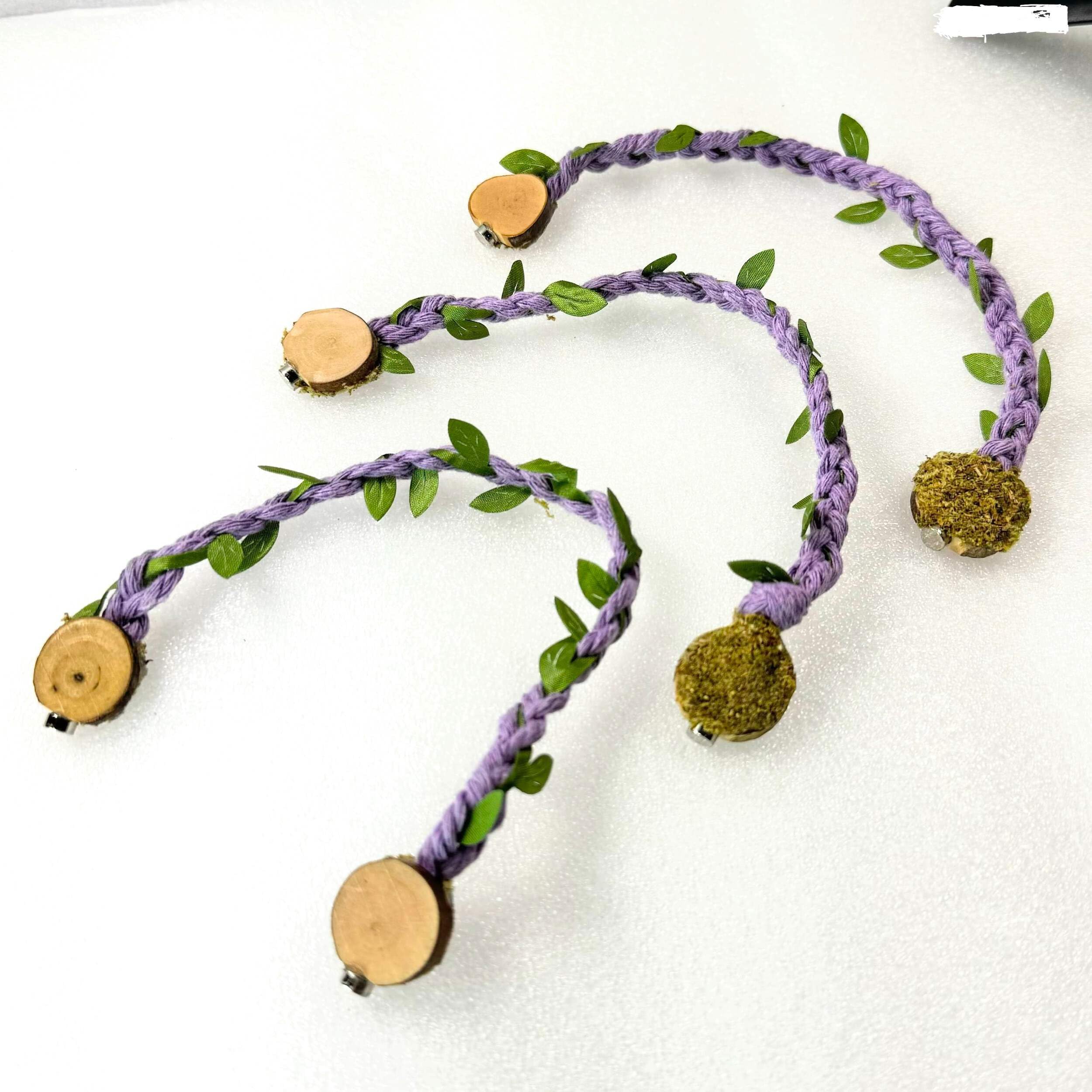 Opus Vita Jumping Spider - Rope bridges with Twine - Spider Enclosure Decor - Professionally made to cleverly attach to your Insect Enclosure Natural Twine/Green Single — view 10