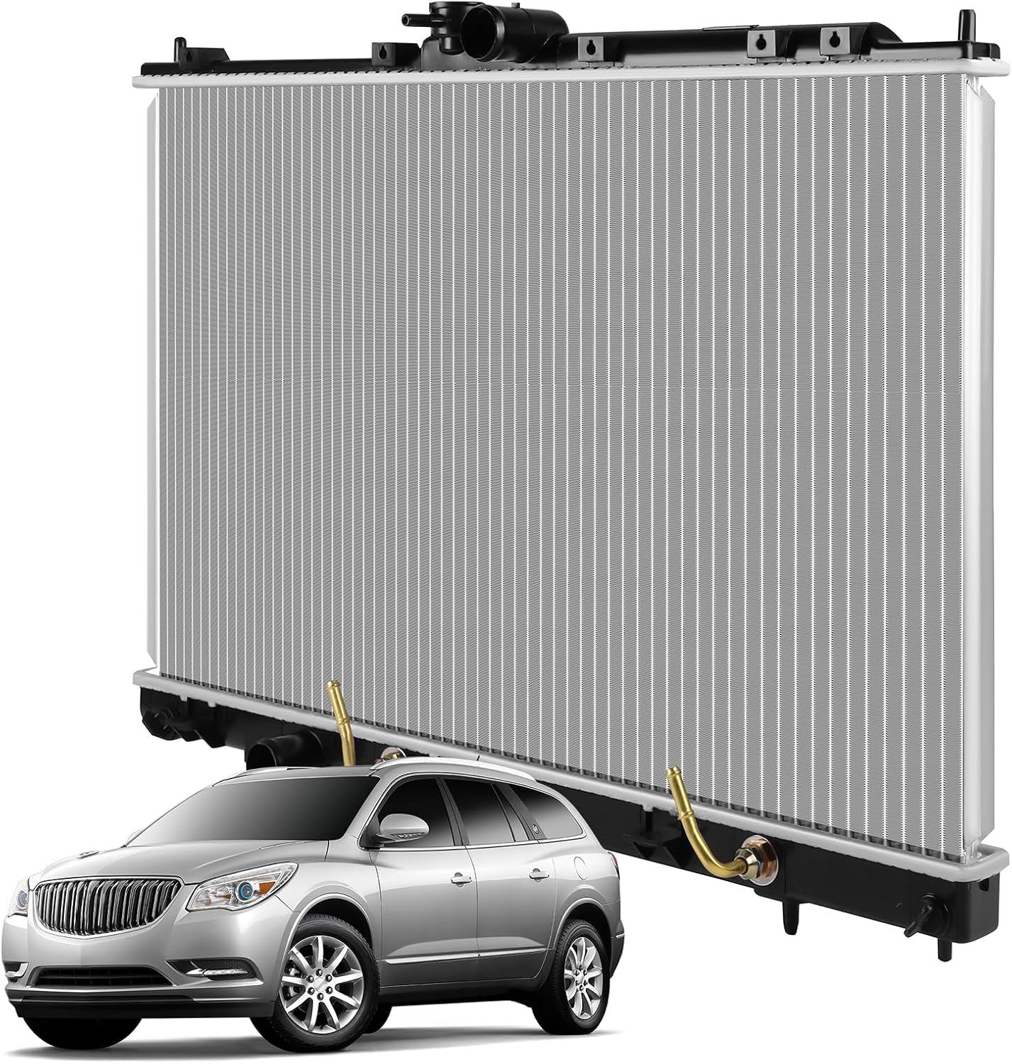 OCPTY CU2617 Radiator Replacement Fit for Mitsubishi Outlander LS XLS SE Limited Sport Utility 2.4L 2003-2006 2004 2005 Radiator Auto Parts Automotive Replacement 1350A176,MI3010198,MN180842 Aluminum