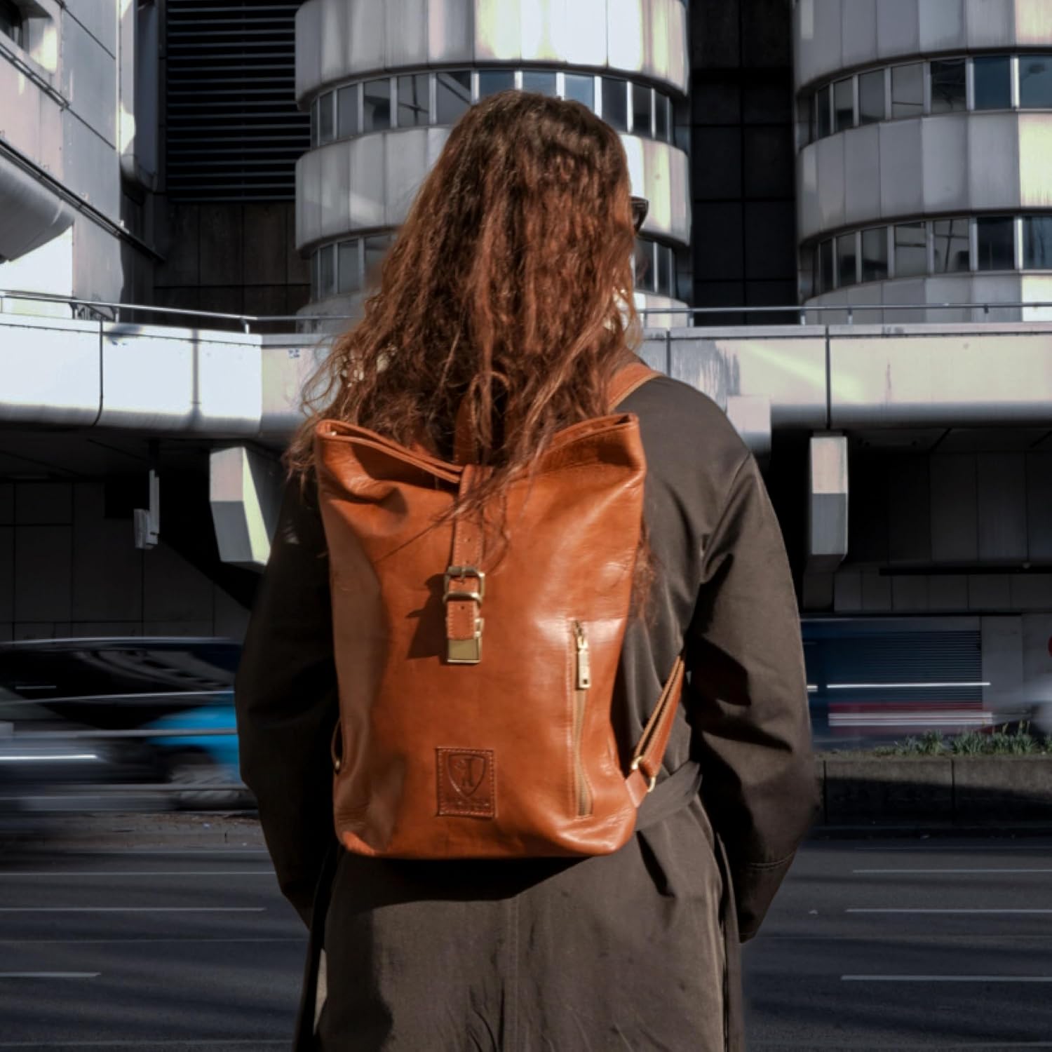 BERLINER BAGS Vintage Genuine Leather Backpack Seattle, Small Backpack, Bookbag for Women - Brown - Image 2