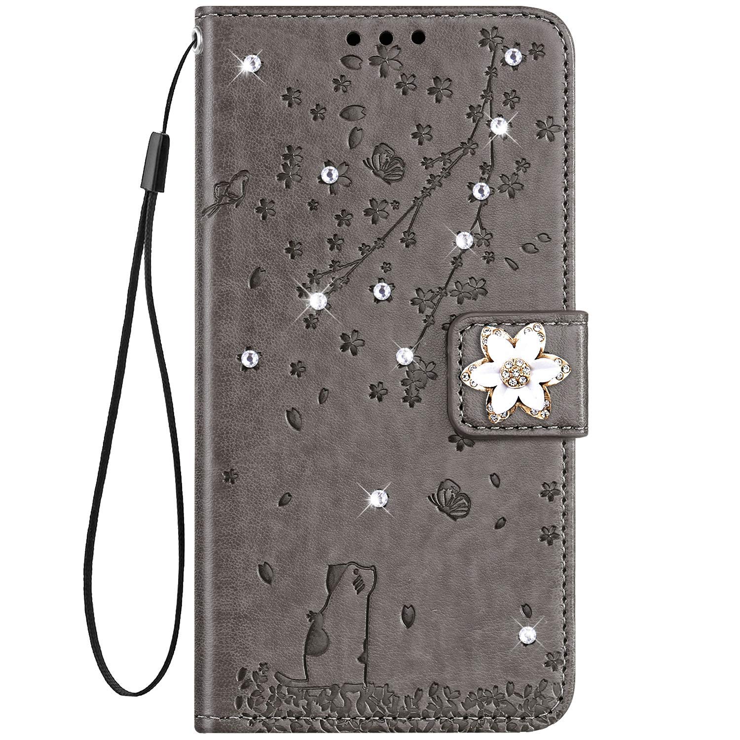 Uposao Compatible con Huawei P20 Lite Funda Carcasa Piel PU Cuero