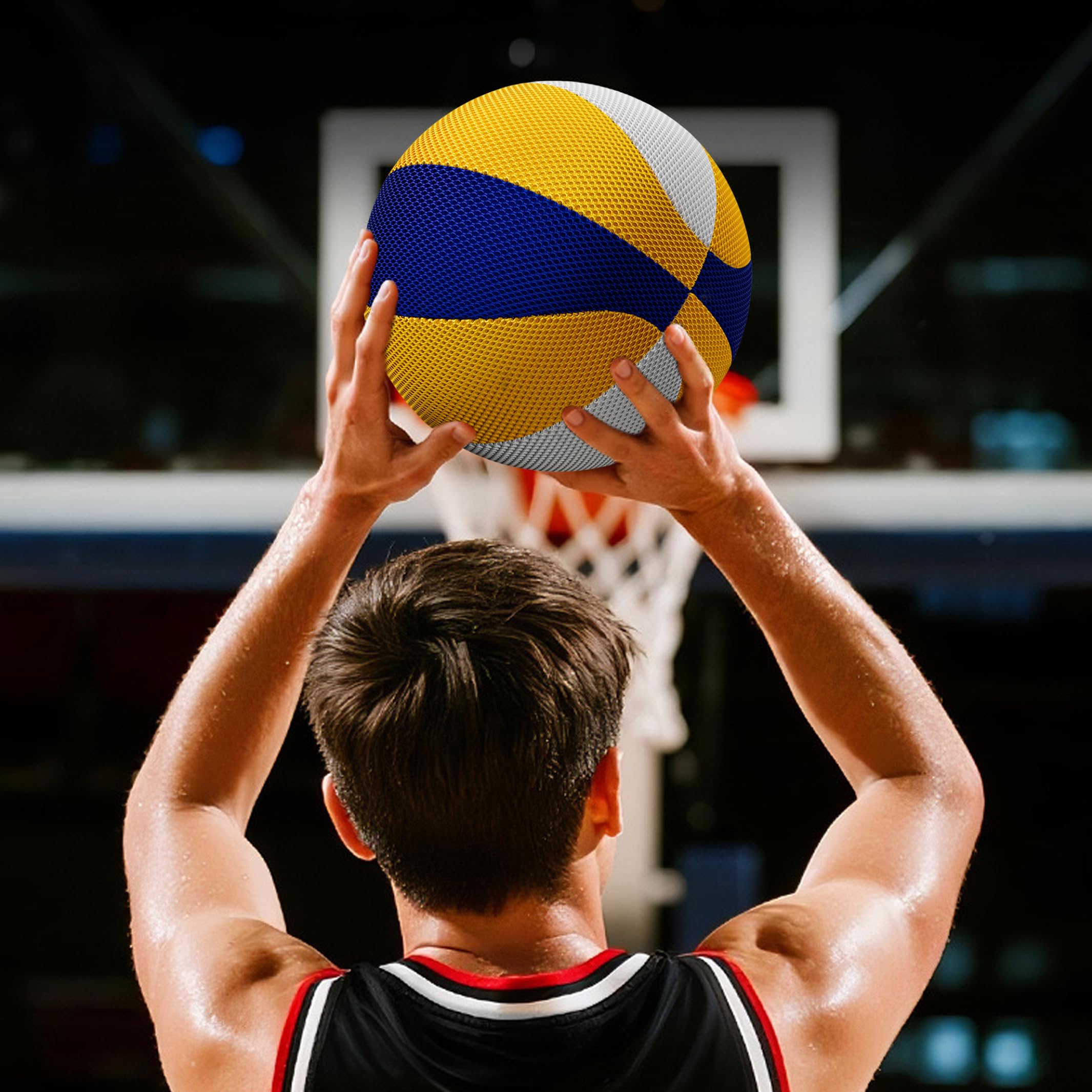 Baloncesto silencioso Baloncesto silencioso Pelota de Goteo Interior silenciosa Espuma silenciosa para Entrenamiento en Interiores Azul Amarillo Tamaño 7