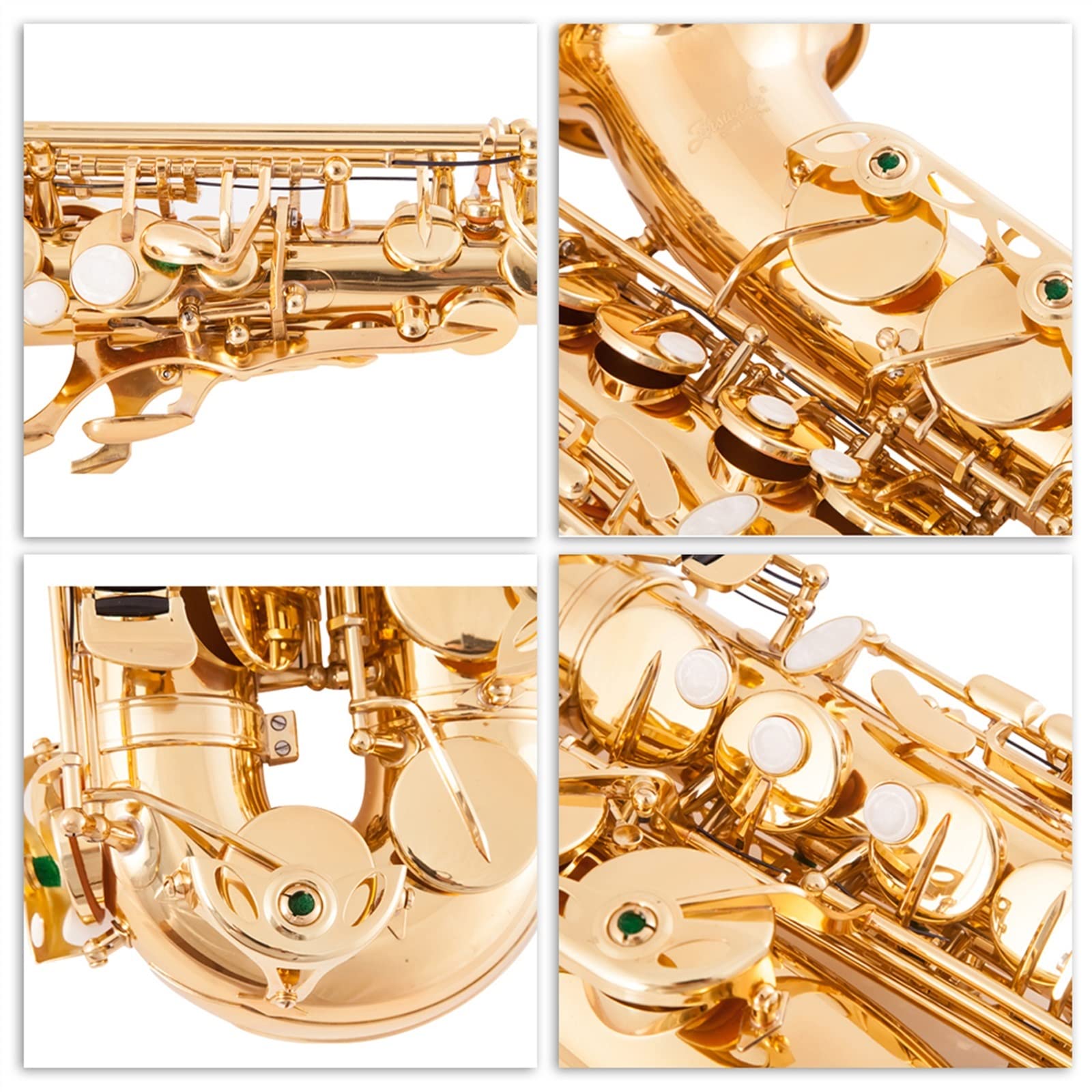 Saxophon Student Es-Alt-Saxophon, Messing, Goldlack, E-Flat-Saxophon, Holzblasinstrument Mit Zubehör