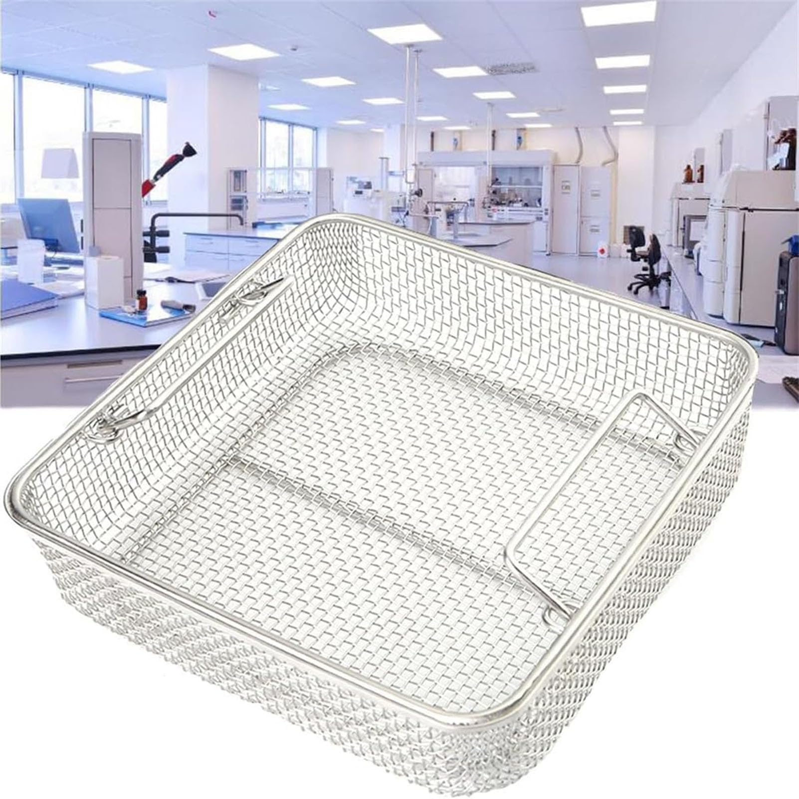 Cestello per sterilizzazione in Acciaio Inossidabile 304, Cestello per disinfezione Medica, Cestello in Rete per sterilizzazione Cestelli Perforati in Rete Vassoio per sterilizzazione Vassoio