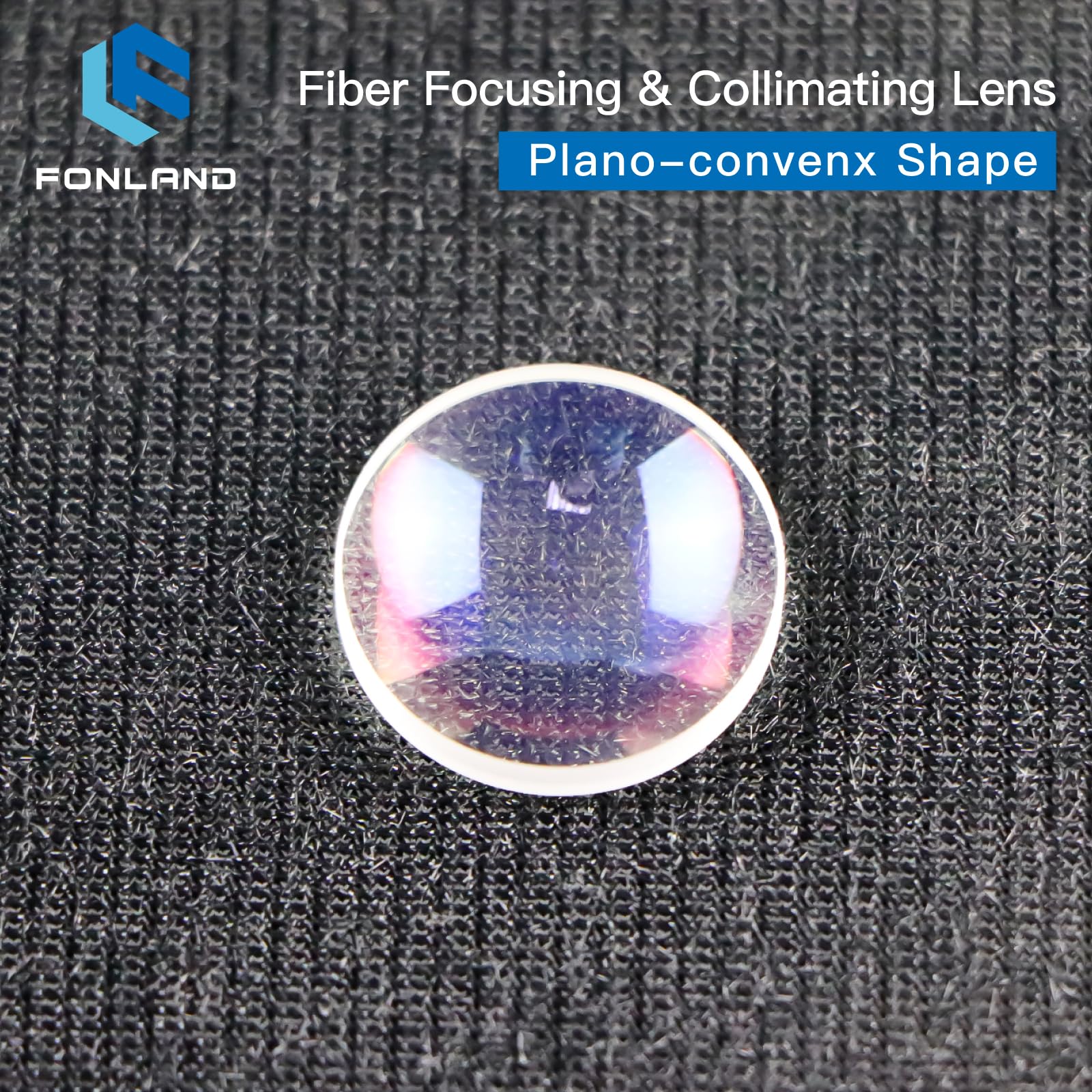 Diametro lente Collimante di Messa a Fuoco 20-37 mm Silice Fusa al Quarzo per Macchina Laser a Fibra ad Alta Energia 1064nm Piano-Convesso