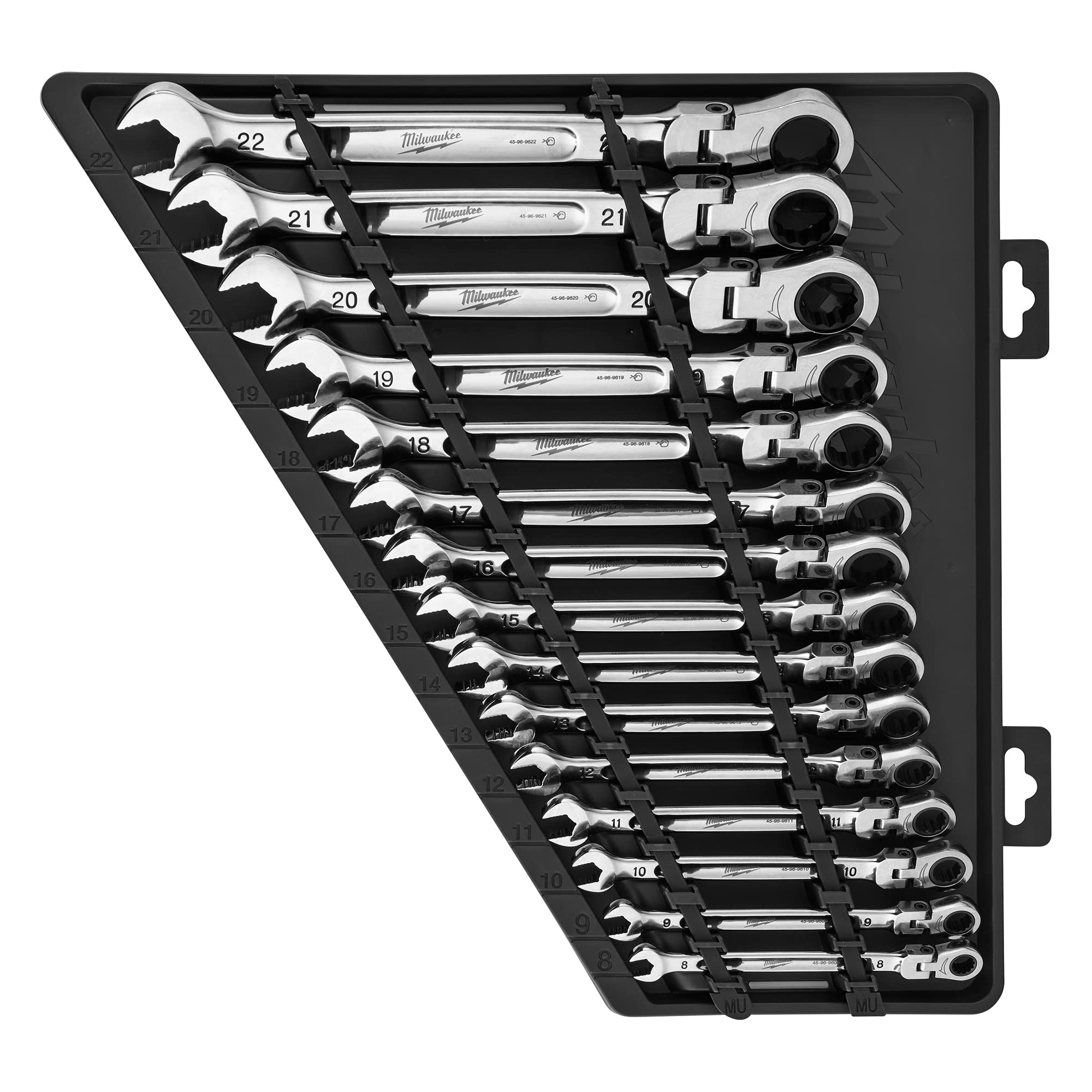 Milwaukee Kit de clés à fourche et polygonale à cliquet 4932478558